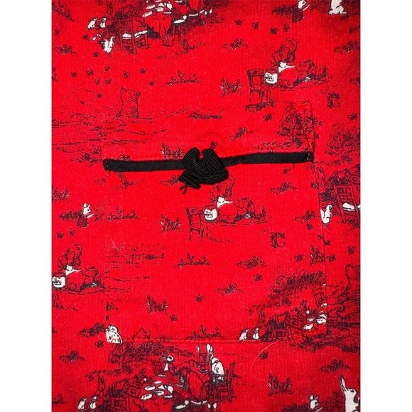 Disney Women's XL Red Classic Winnie the Pooh‎ Pajama Set old money modest Vtg - Picture 4 of 8